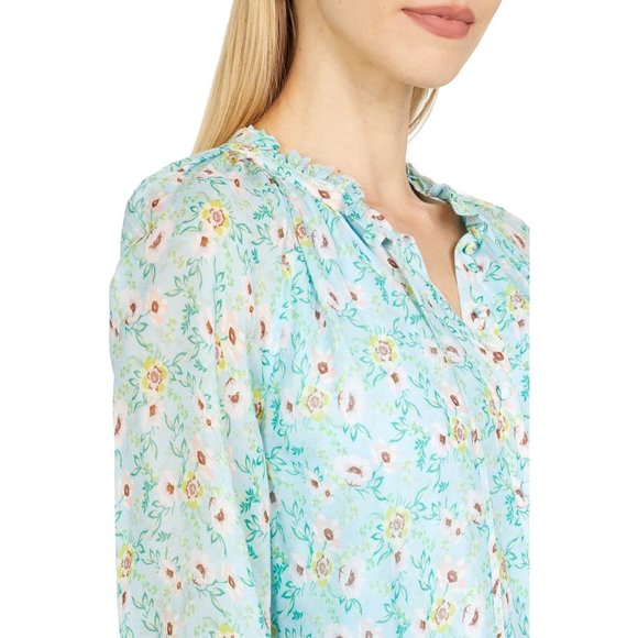 Yumi Kim Blouse Sundown Top in Bedford Park Blue XSmall - Picture 12 of 13